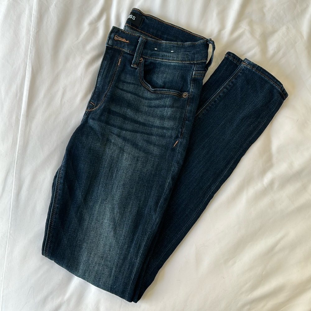 Express Stretch Denim Legging Mid-Rise Dark Wash Size 6R